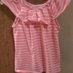 365 kids orange & white striped size 5 never wore